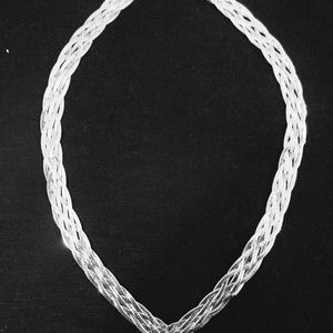 Sterling silver braided necklace
